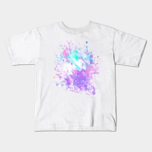 Abstract Vibrant Multicolor Brush Strokes and Splatters 7 Kids T-Shirt